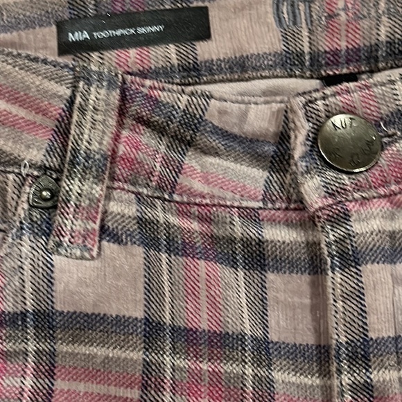 NEW Kut from the Kloth gray mix plaid pants Mia Toothpick Skinny women Sz 8 - Picture 8 of 11